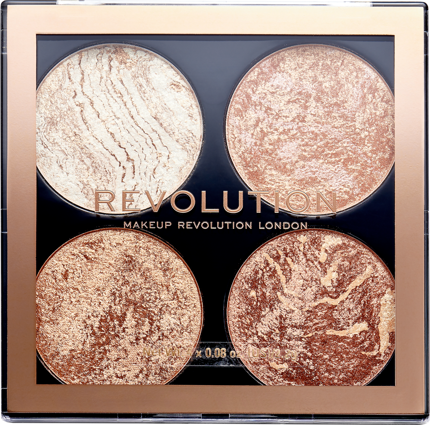 REVOLUTION Cheek kit hajlajter i bronzer don't hold back -slika