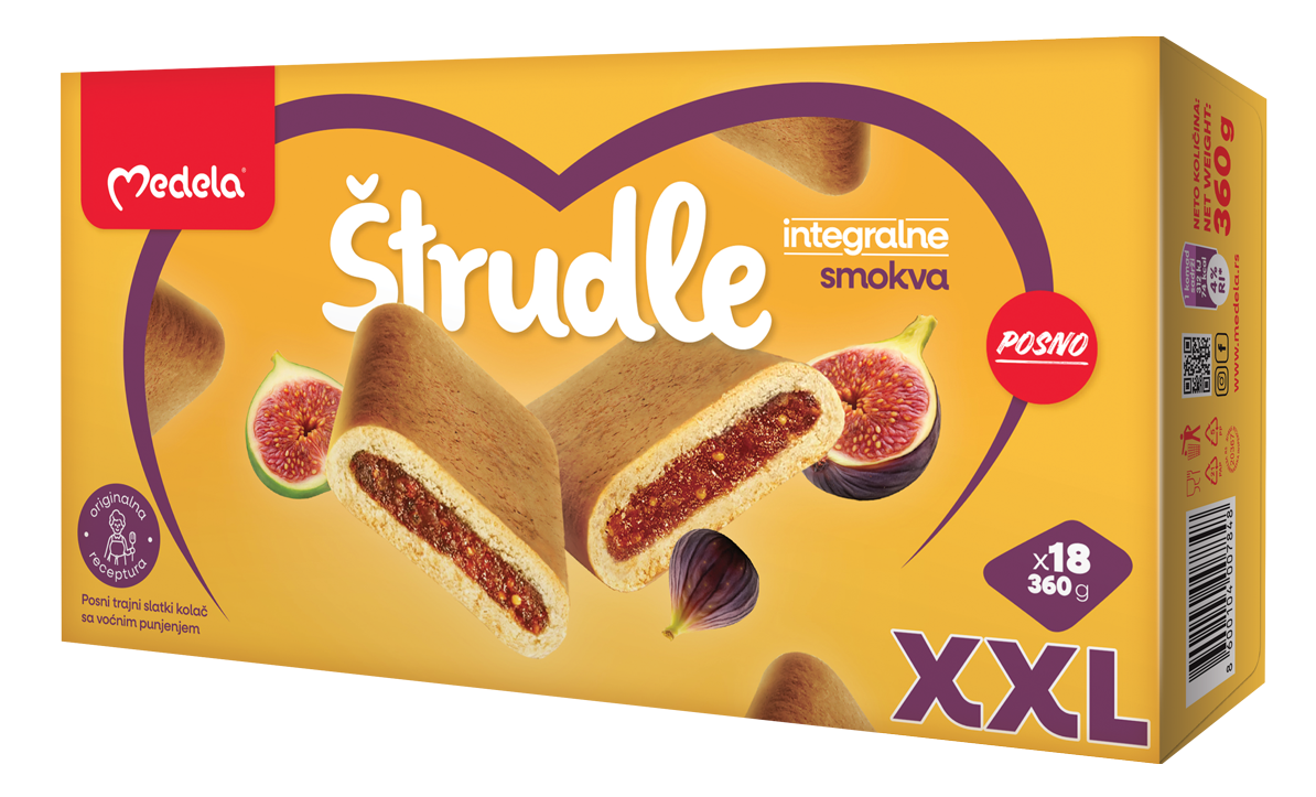 Štrudla MEDELA integralna smokva posna 360g-slika