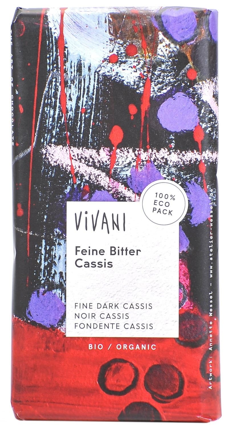 ČOKOLADA VIVANI CRNA RIBIZLA 100G E-slika