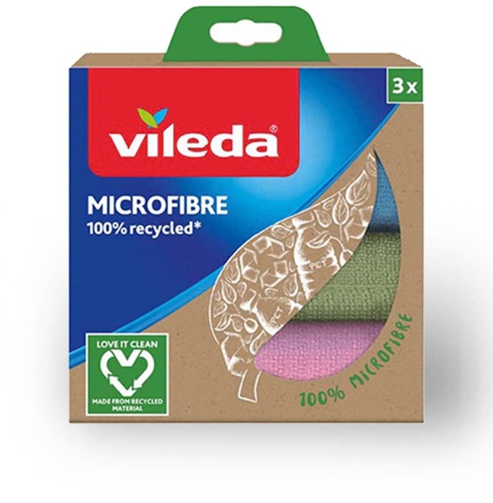 VILEDA mikrofiber krpe 100% recycled material 3kom-slika