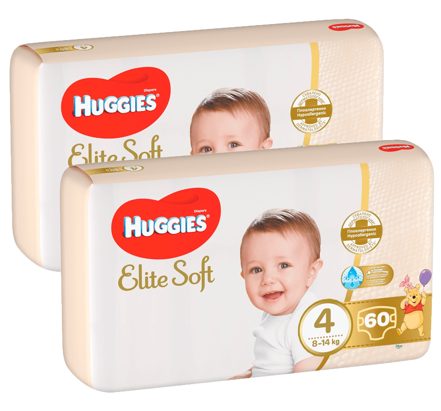 HUGGIES pelene Extra care JR 4 2x60kom-slika