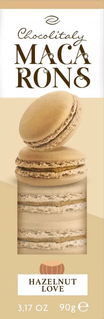 Biskvit CHOCOLITALY Macarons lešnik love 90g-slika