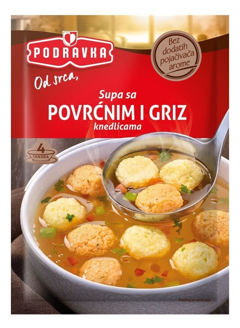 Supa PODRAVKA povrćne i griz knedle 56g-slika