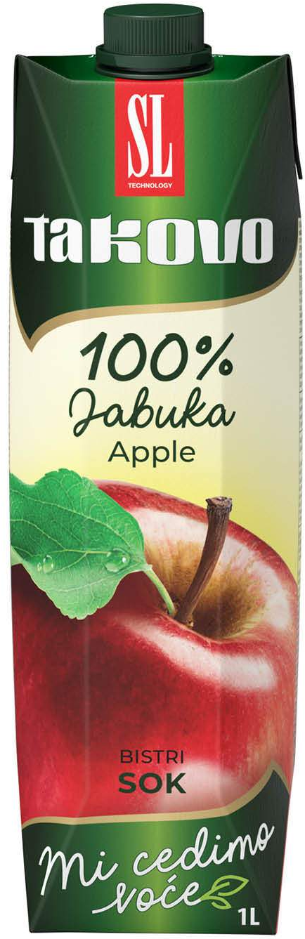SOK BISTRI JABUKA 100% 1L TAKOVO-slika
