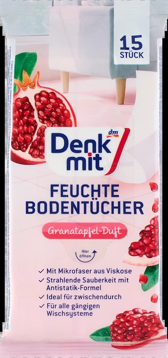 Vlažne maramice za pod DENKMIT nar 15kom-slika