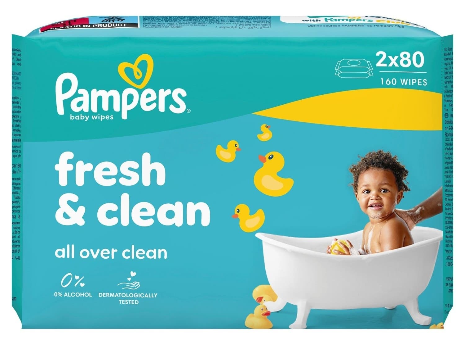 Vlažne maramice PAMPERS fresh clean 2x80kom-slika