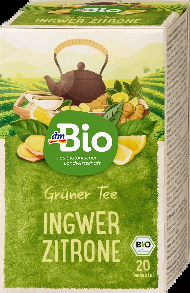 DM BIO zeleni čaj sa đumbirom i limunom 40g-slika