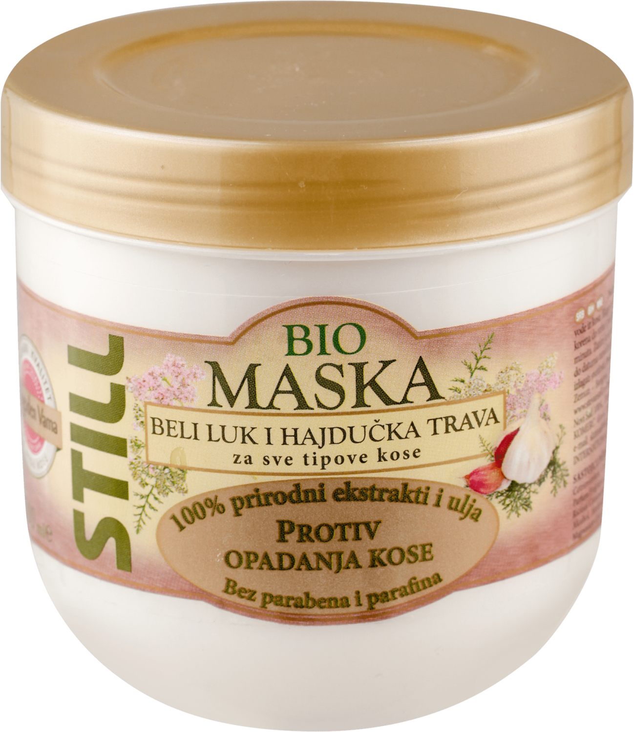 STILL Bio beli luk i hajdučka trava maska za kosu 500ml-slika