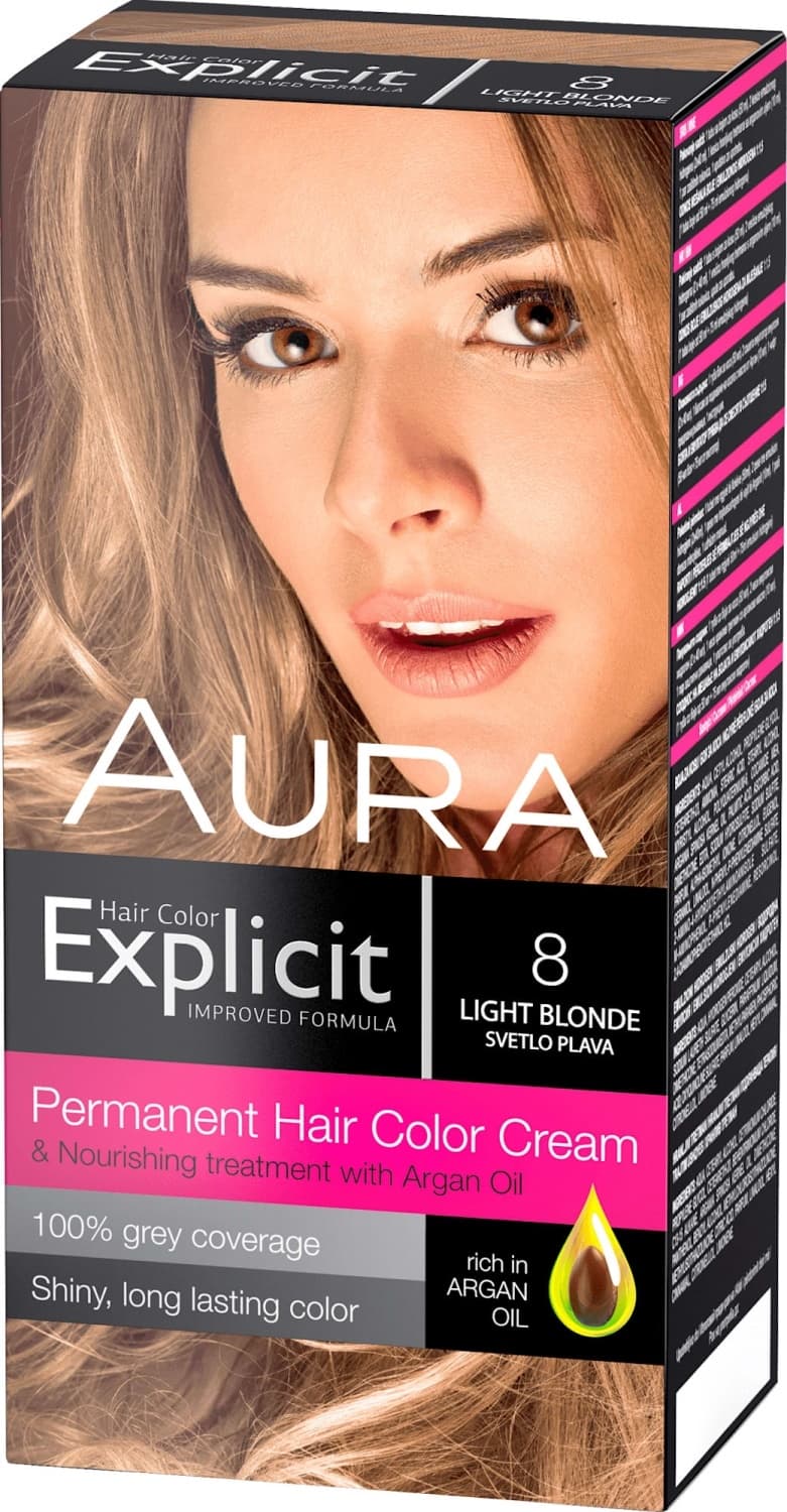 AURA Explicit farba za kosu 8 svetloplava-slika