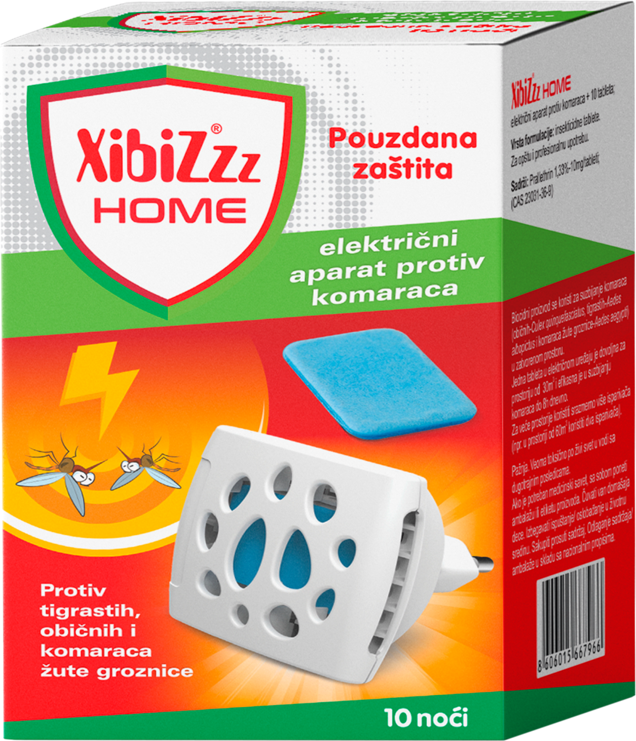 XIBIZ home aparat protiv komarca + 10 tableta-slika