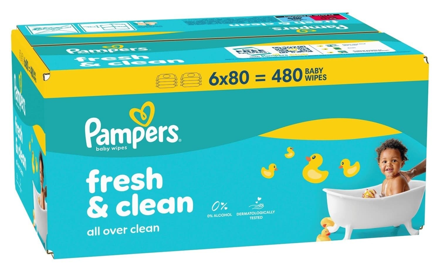 Vlažne maramice PAMPERS fresh clean 6x80kom-slika