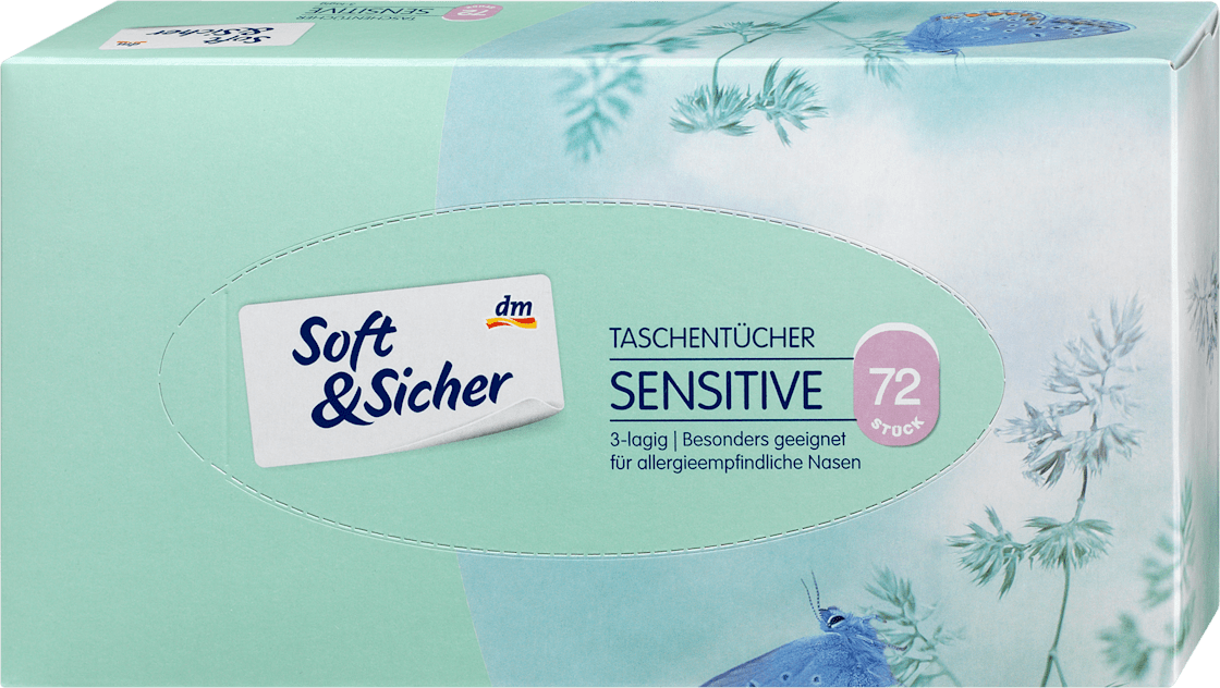 Papirne maramice SOFT&SICHER sensitive kutija 3sloja 72kom-slika