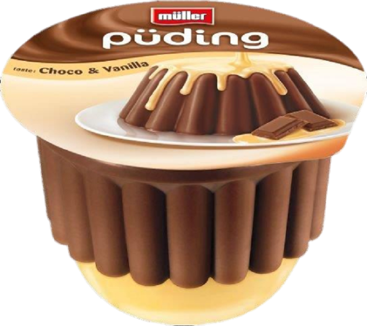 Puding MULLER čokolada vanila 450g-slika