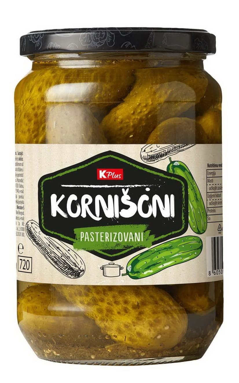 Kornišoni K PLUS 670g-slika