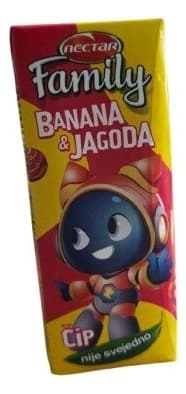Voćni sok NECTAR Family banana i jagoda 200ml-slika