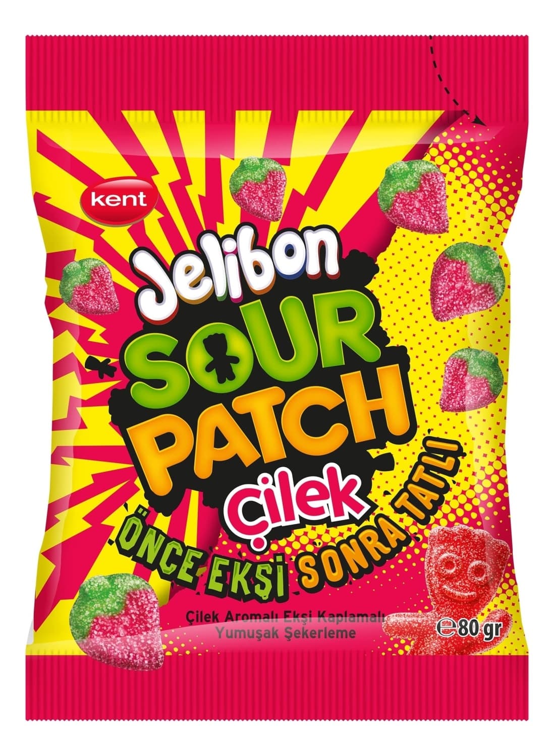 BOMBONE SOUR PATCH STRAWBE 80G KENT-slika