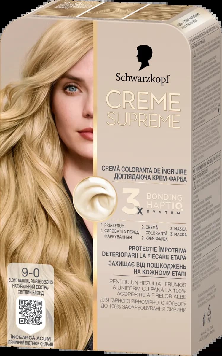 SCHWARZKOPF Creme Supreme farba za kosu 9-0 light blond-slika