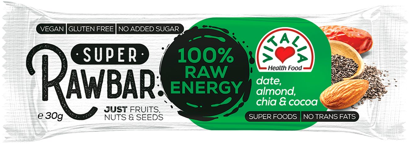 Štanglica VITALIA raw bar čia kakao 30g-slika