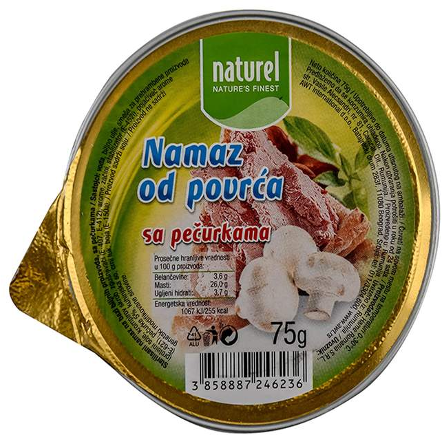 PASTETA OD POVRCA SA SAMPINJONIMA NATUREL 75G (14)-slika