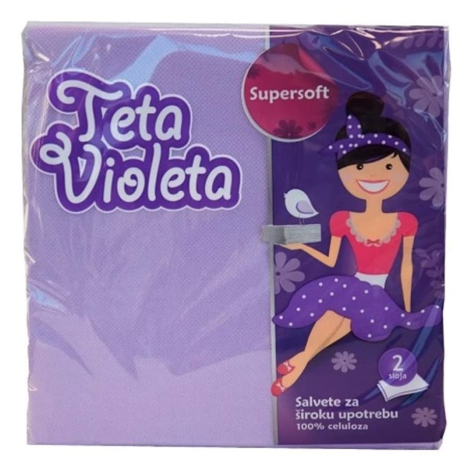 Salvete VIOLETA Super soft lila 2sloja 25kom-slika