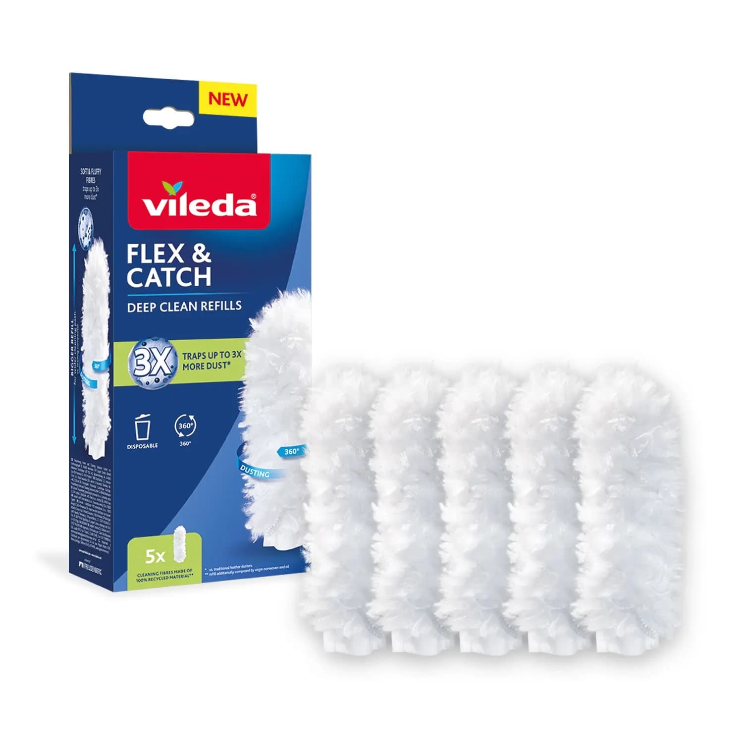 VILEDA Flex and catch zamenska glava za praško 5kom-slika