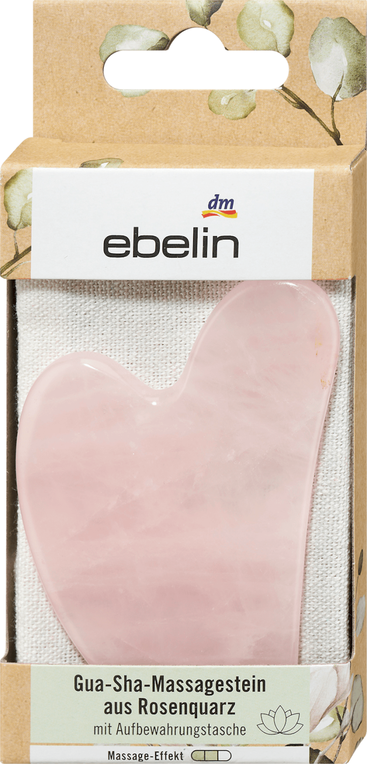EBELIN Gua sha kamen za lice roze kvarc 1kom-slika