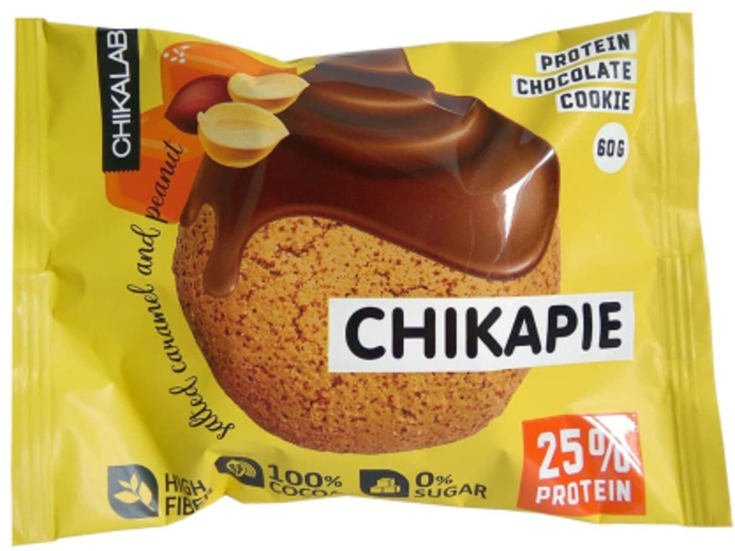 Proteinski kolačić CHIKALAB Chikapie kikiriki slana karamela 60g-slika