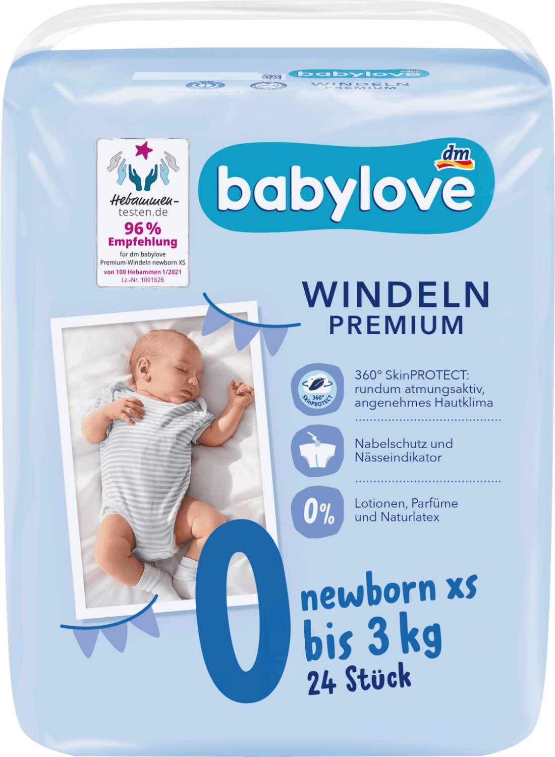 BABYLOVE pelene newborn 0 XS 24kom-slika