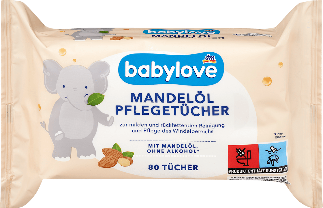 Vlažne maramice BABYLOVE bademovo ulje 80kom-slika