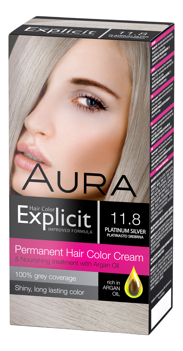 AURA Explicit farba za kosu 11.8 platinasto srebrna-slika