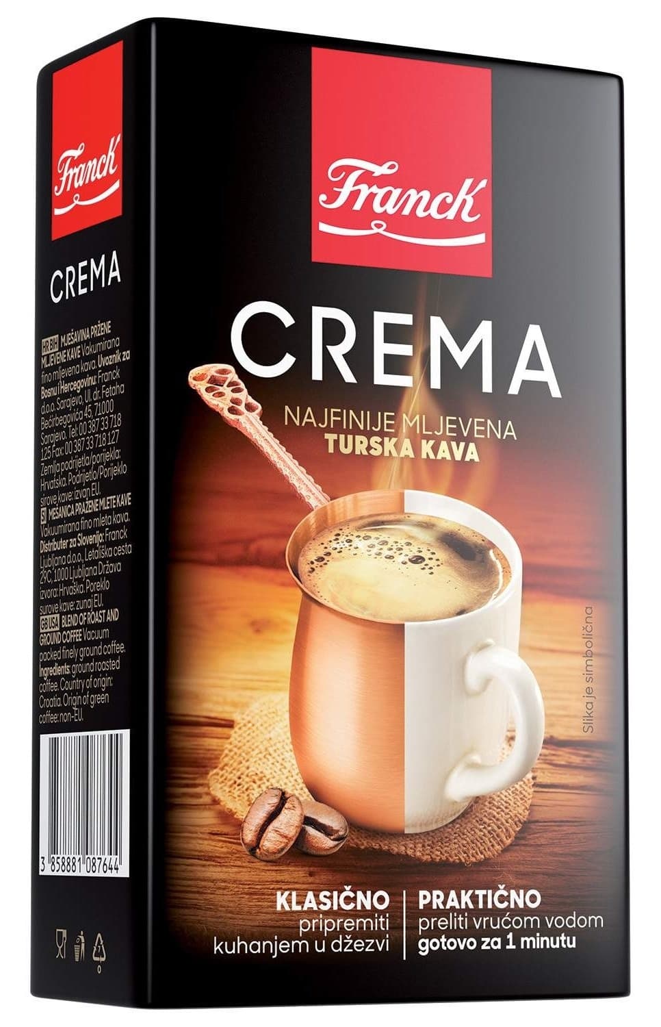 KAFA MLEVENA CREMA VP 250G FRANCK-slika
