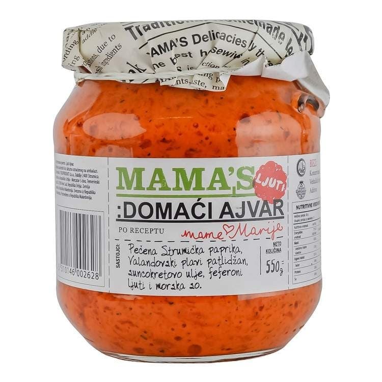 Ajvar domaci ljuti Mama's 550g-slika