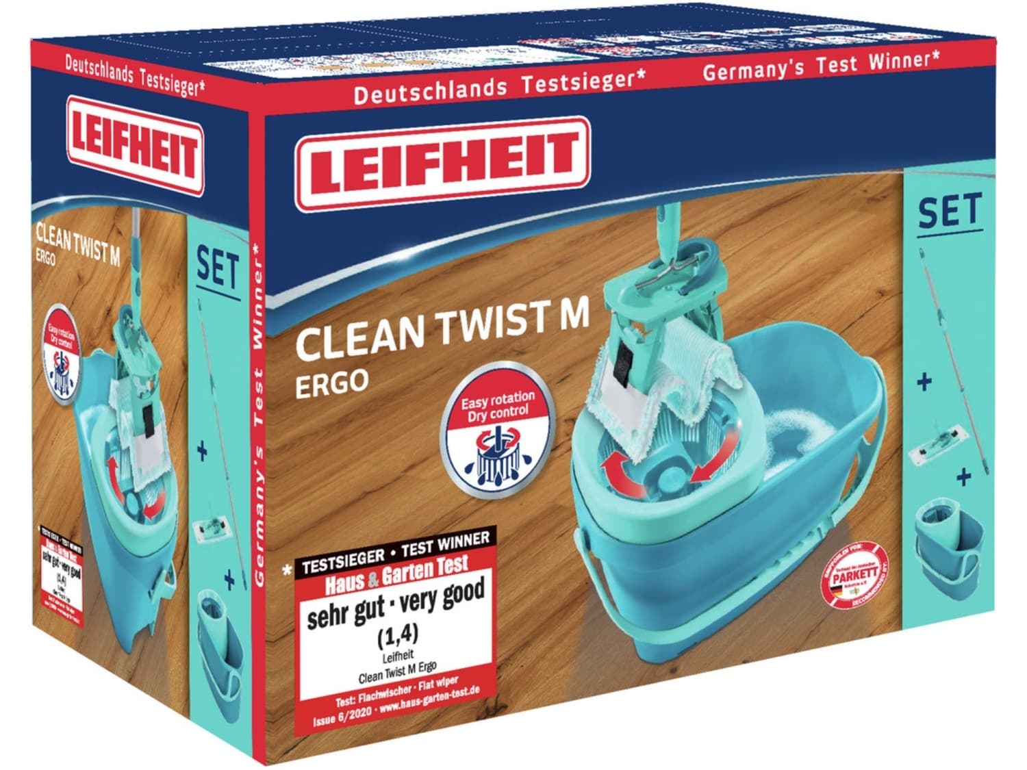 Čistač poda-mop sa kantom Clean Twist plavi Leifheit-slika