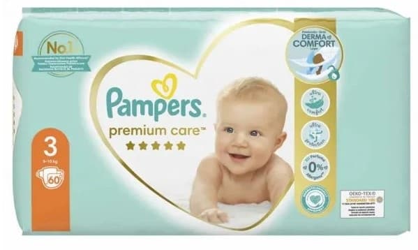 Pel.Pampers Premium Care VP S3 60 Midi-slika