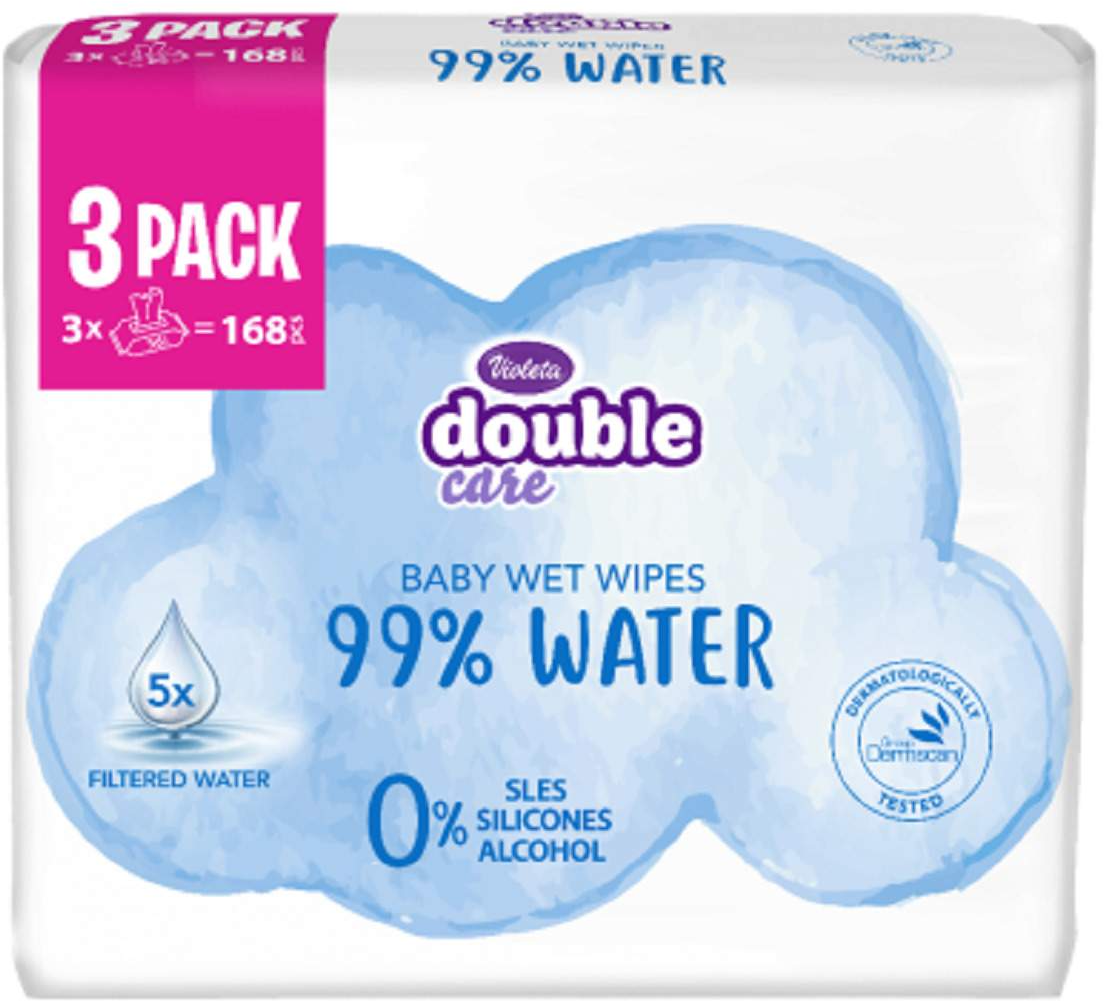 Vlažne maramice VIOLETA baby water care 3x56kom-slika