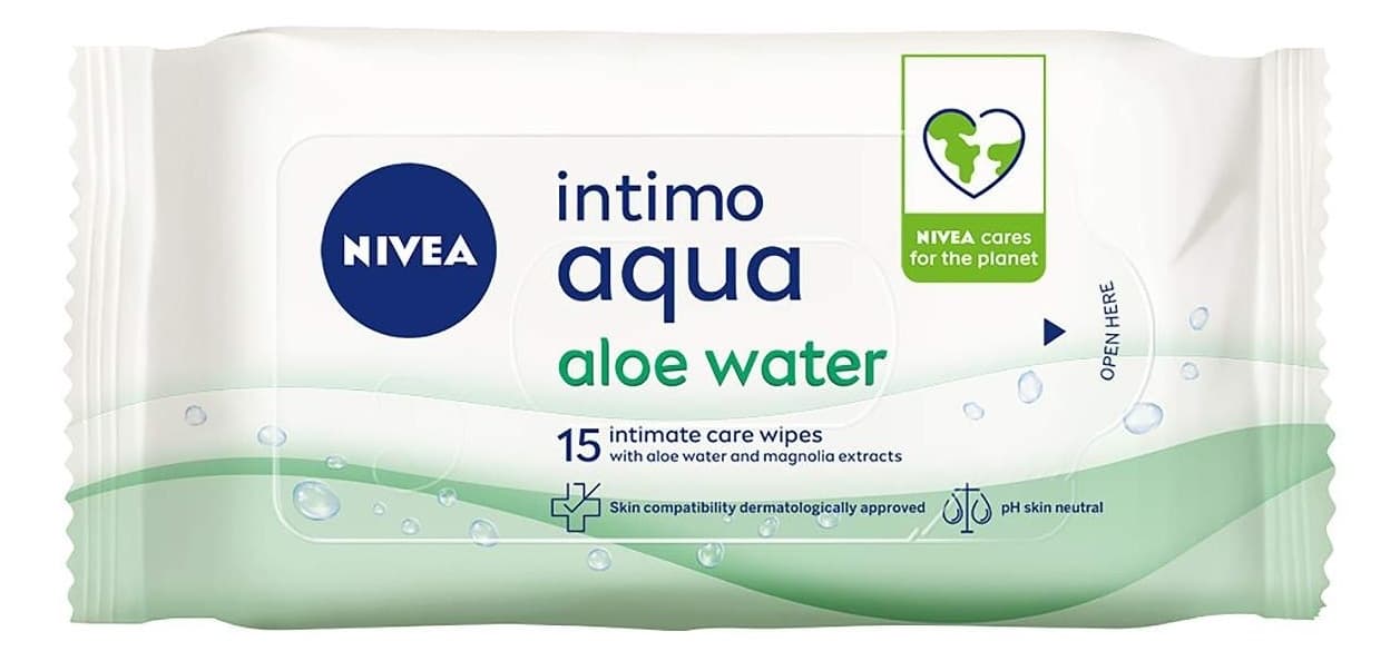 NIVEA Intimo aqua intimne vlažne maramice aloe water 15kom-slika