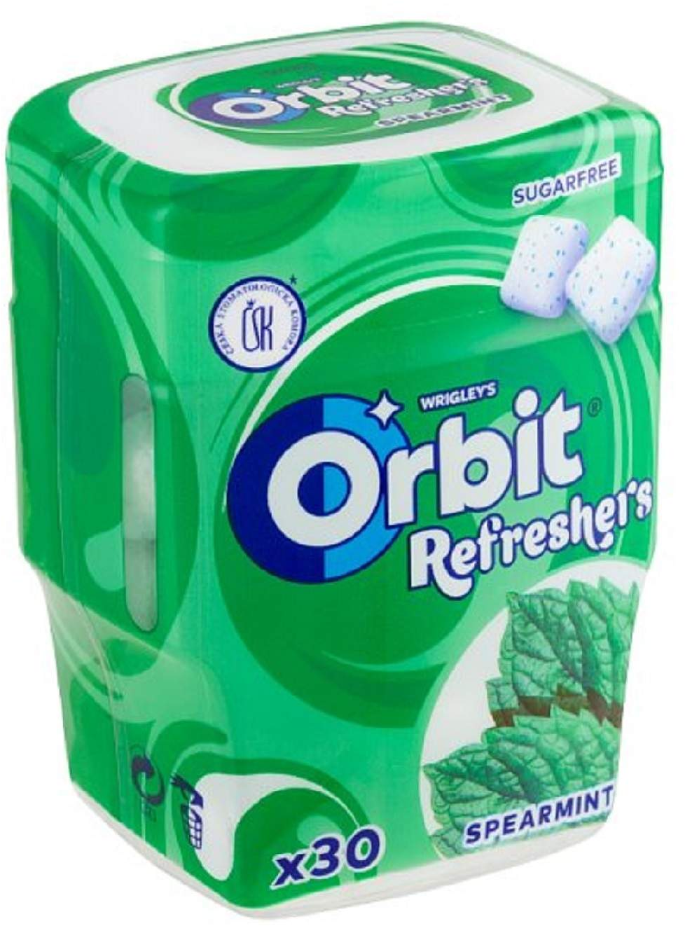 Zvaka CubeSpearmint bottle Orbit 67g-slika