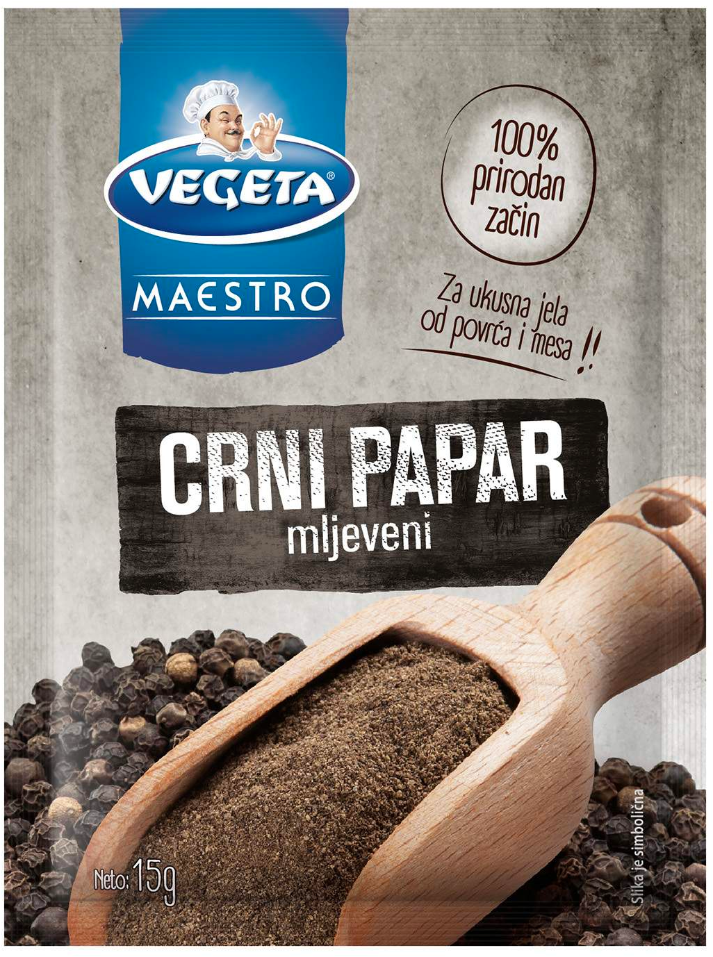 BIBER CRNI MLEVENI VEGETA 15G-slika