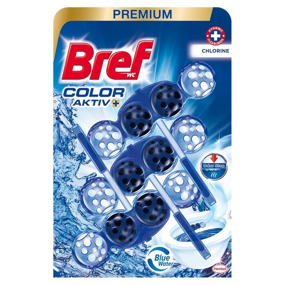 WC osv.Bref Blue act. Chlorin 3x50g-slika