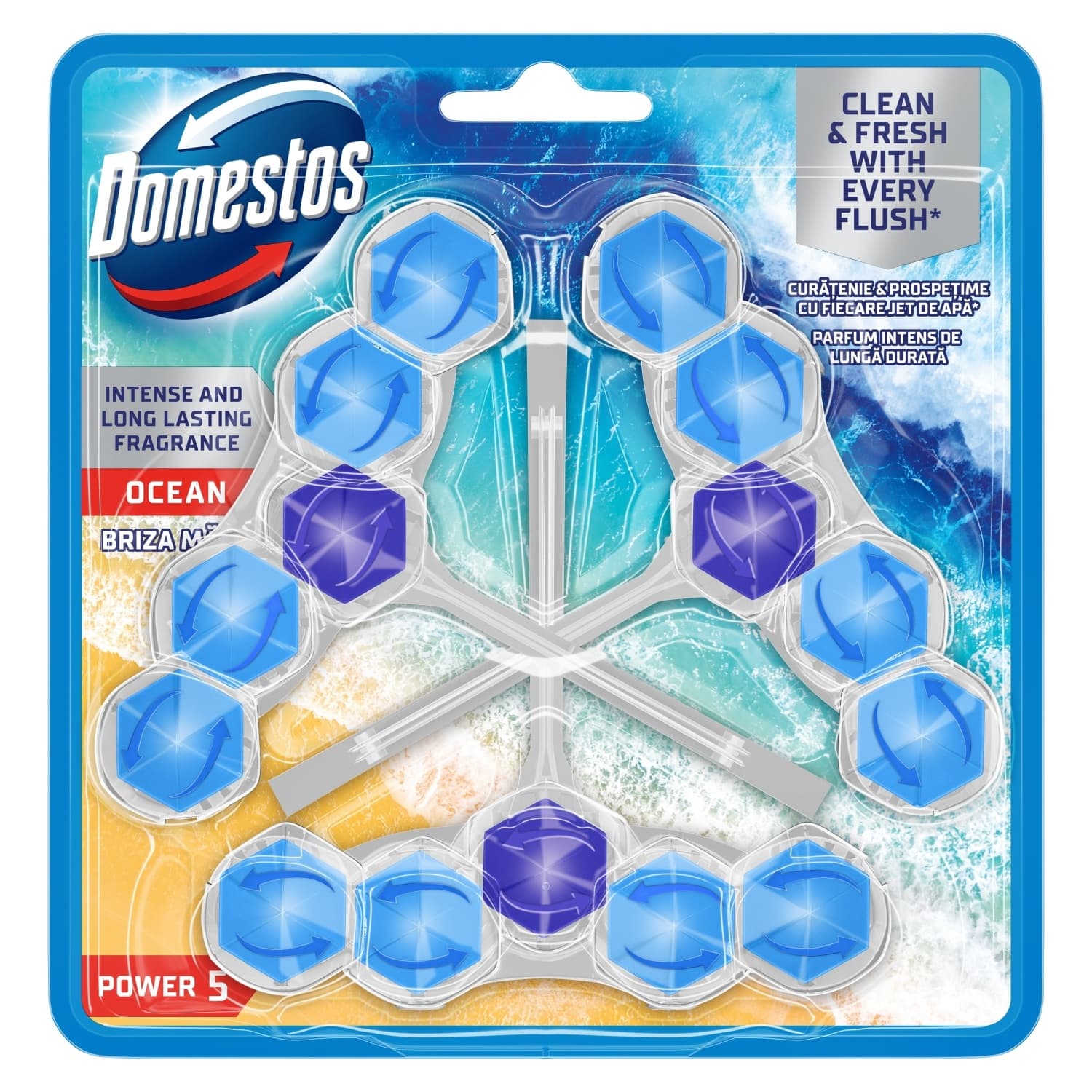 WC osveživač DOMESTOS power 5 ocean 3x55g-slika
