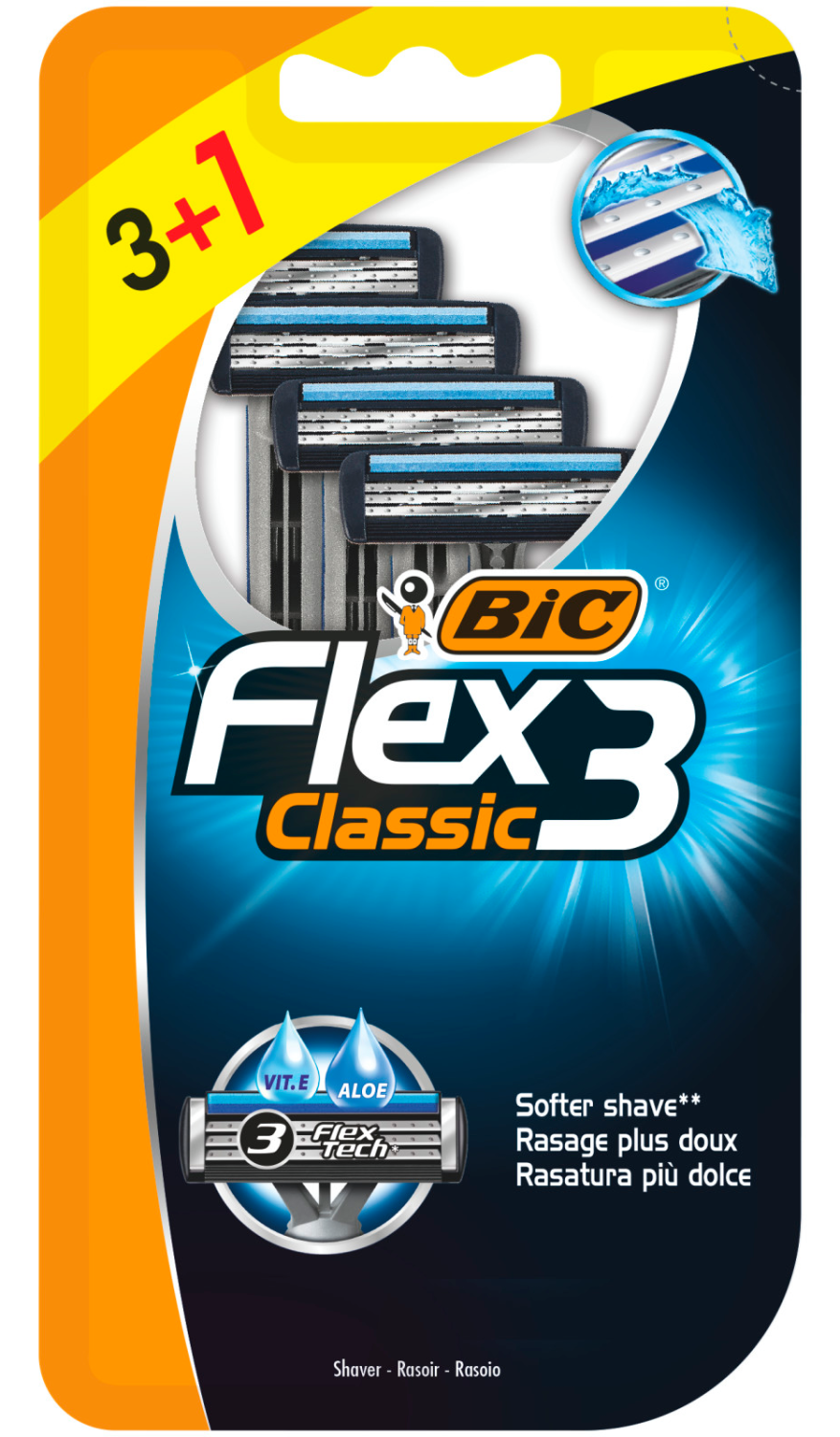 Brijac muski Flex3 Classic blister 3+1-slika