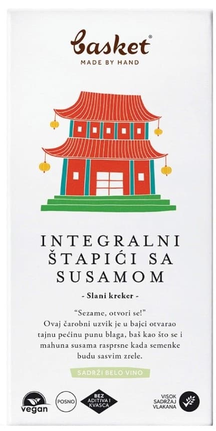 Integralni stapici sa susamomBasket 100g-slika