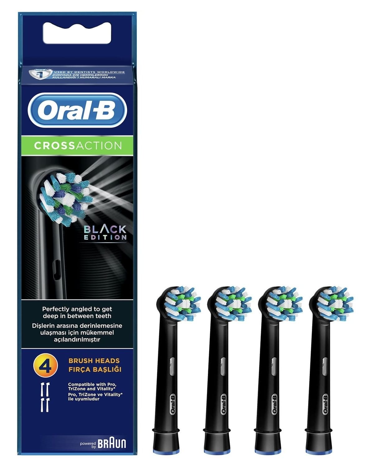 ORAL B refill cross action black zamenska glava za električnu četkicu 4kom-slika