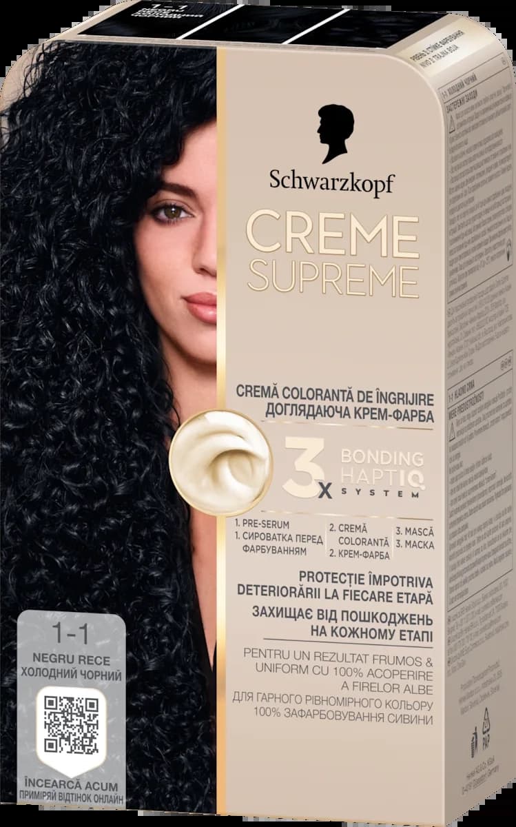 SCHWARZKOPF Creme Supreme farba za kosu 1-1 cool black-slika