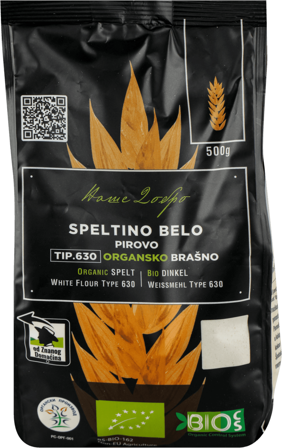 BRAŠNO ORG SPELT BELO 630 500G ND-slika