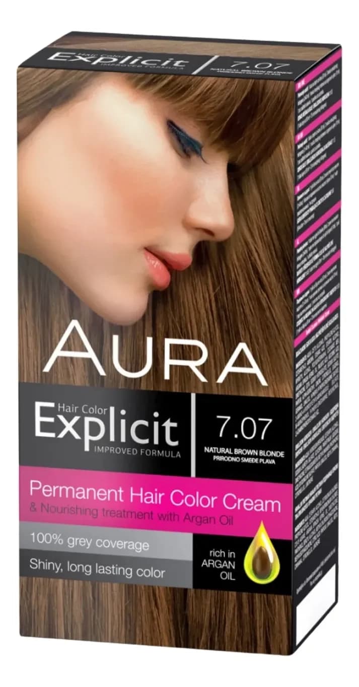 AURA Explicit farba za kosu 7.07 prirodno smeđe plava-slika