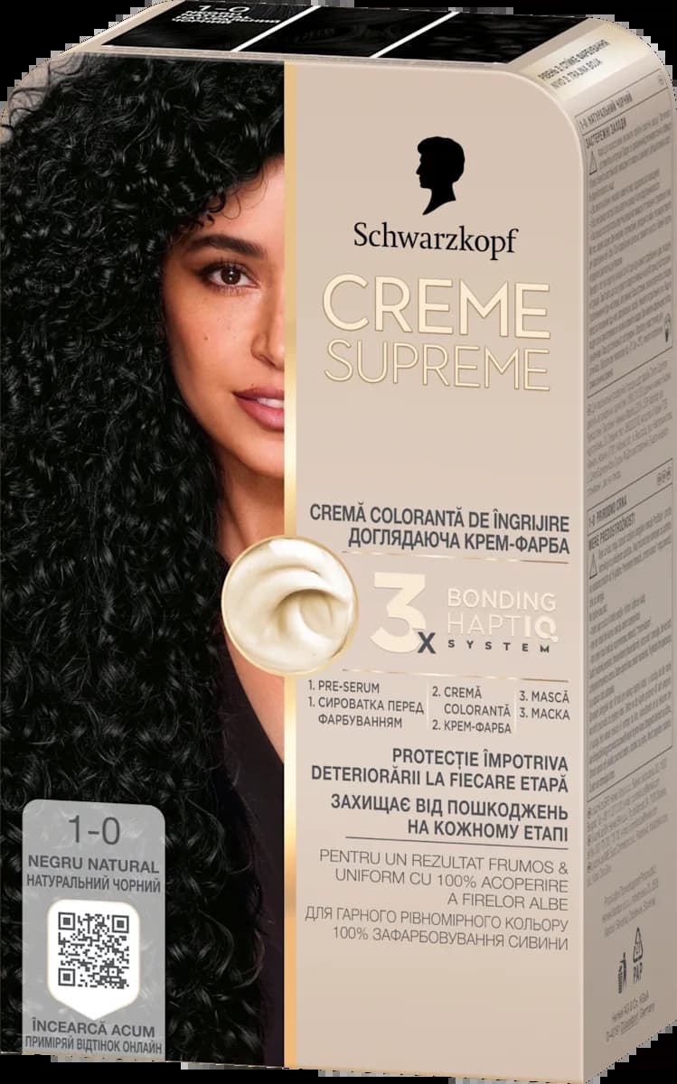 SCHWARZKOPF Creme Supreme farba za kosu 1-0 deep black-slika