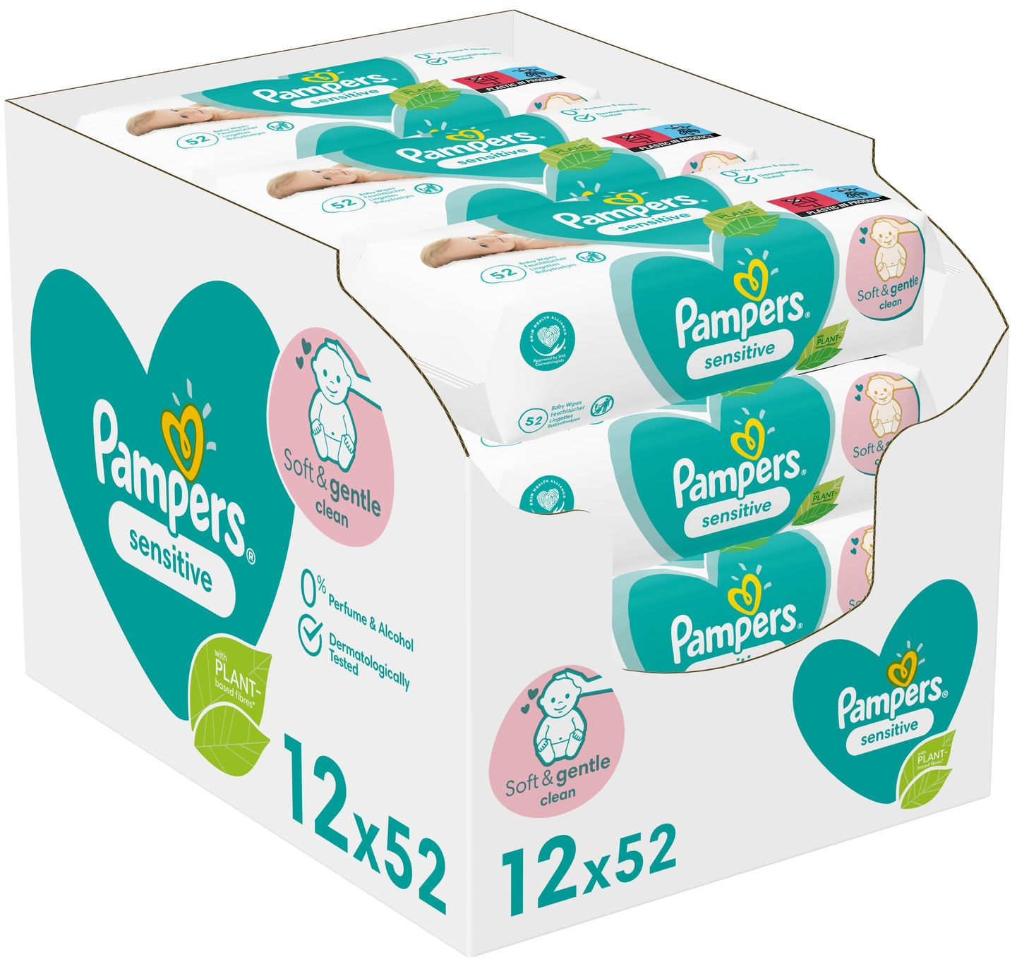 Vlazne maramice sensitive Pampers 12x52-slika