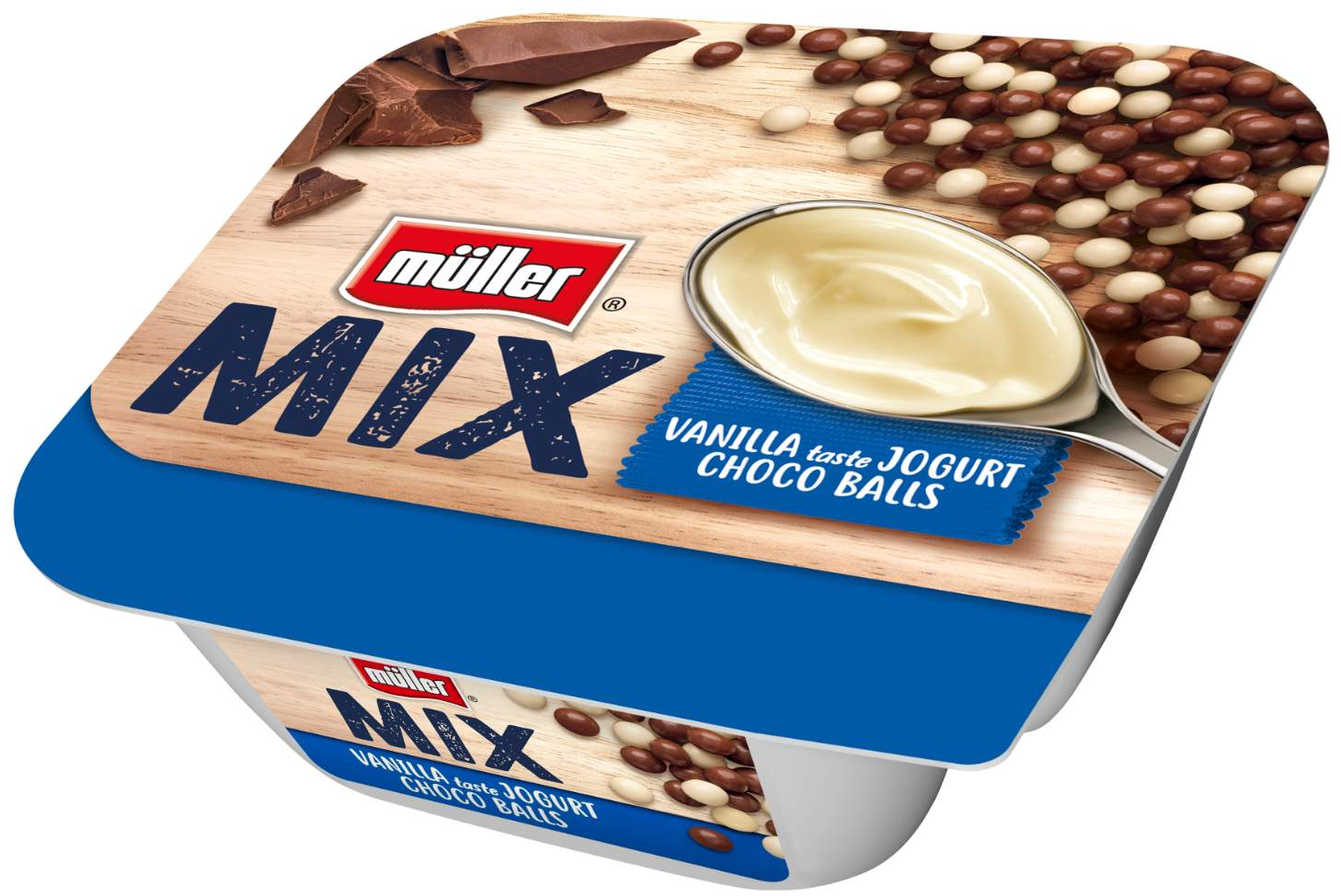 MULLER jogurt mix čokoladne kuglice 130g-slika