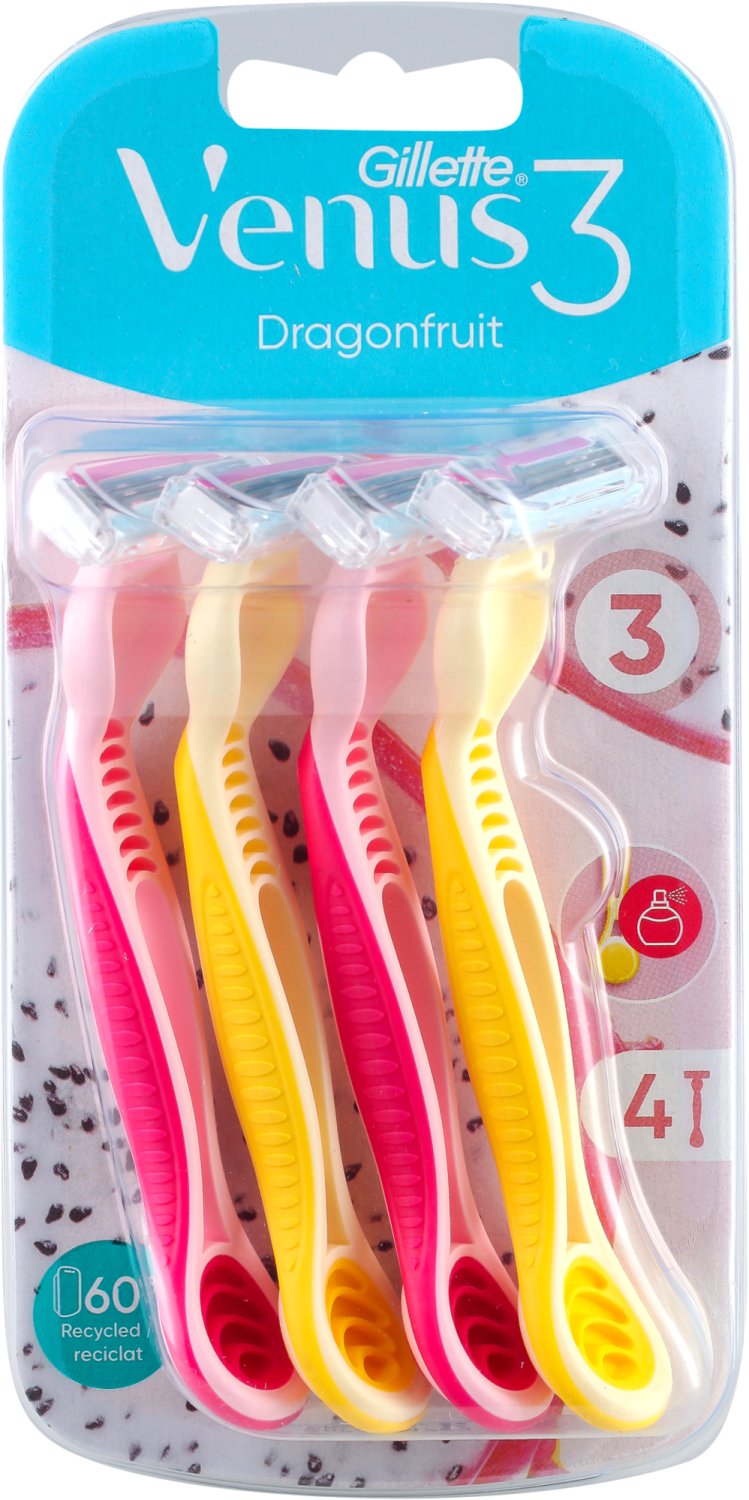 Brijac Venus 3 Plus Dragonfruit 4pcs-slika